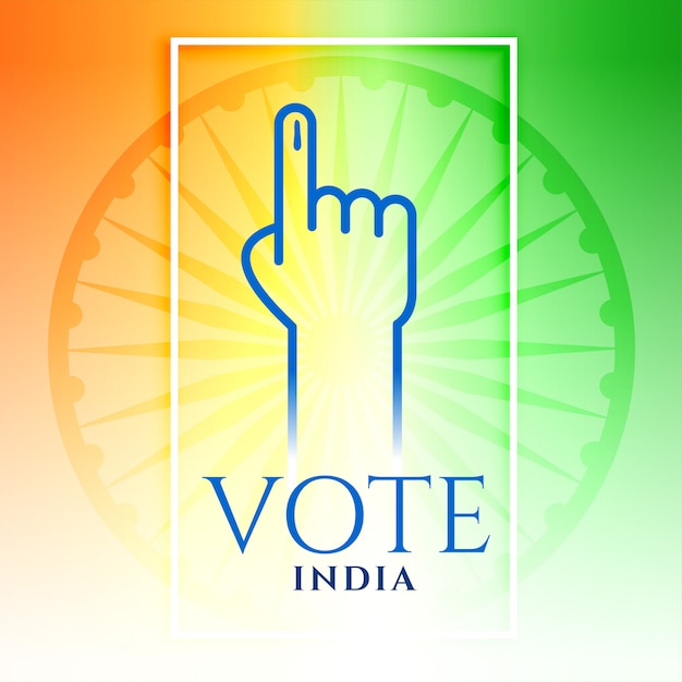 India vota mano con tricolor