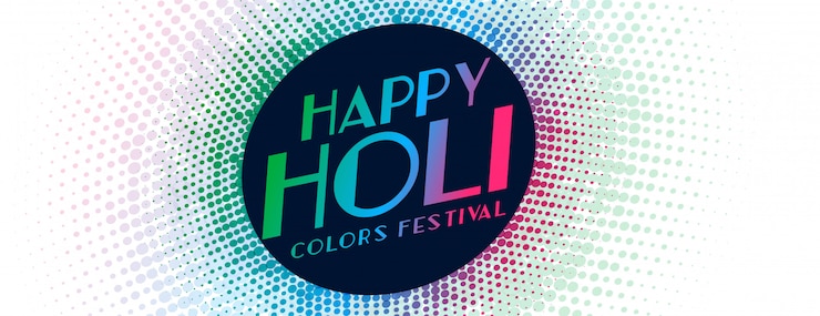 Vector gratuito indio feliz holi festival tradicional banner