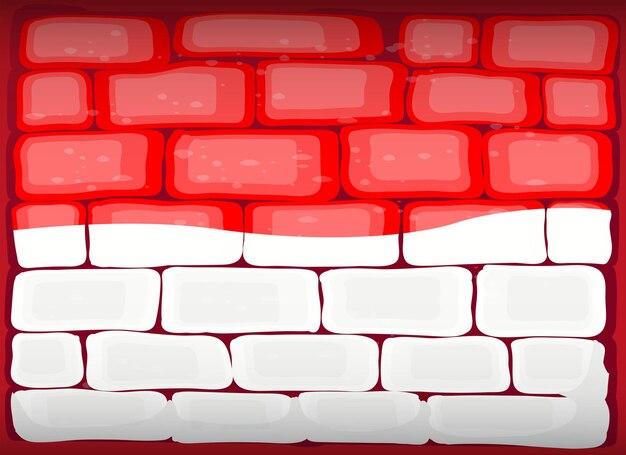 Indonesia bandera pintada en brickwall