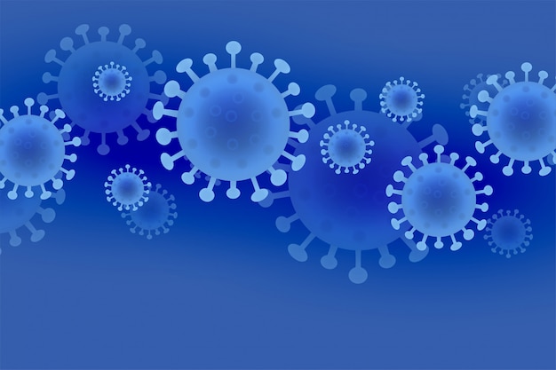 Vector gratuito infección por coronavirus virus covid19 propagación fondo azul