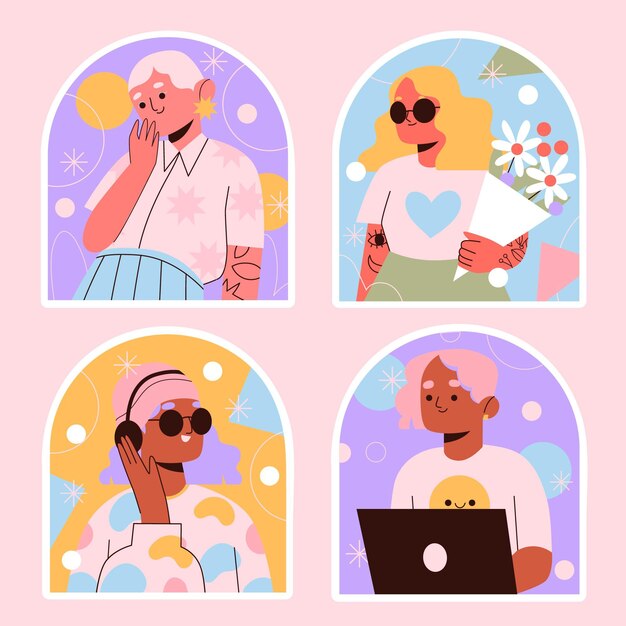 Influencers ingenuos diseñan pegatinas