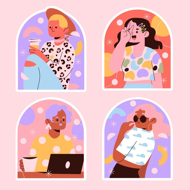 Influencers ingenuos diseñan pegatinas