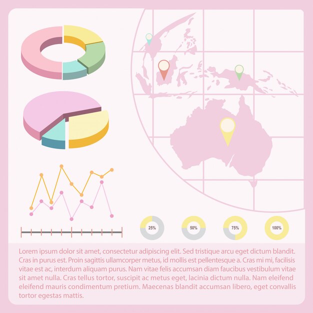 Un infochart con un mapa.