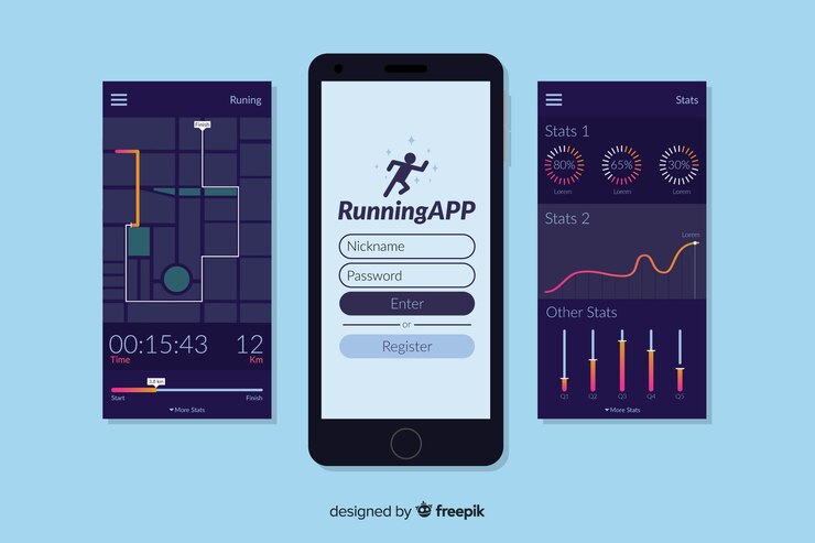 Vector gratuito infografía para aplicaciones móviles
