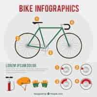 Vector gratuito infografía de bici clásica