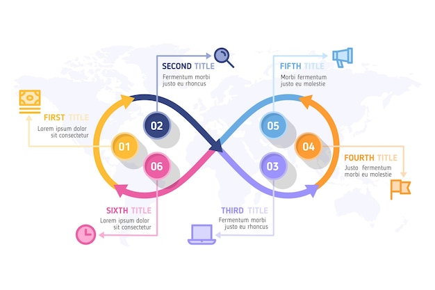 Vector gratuito infografía de bucle infinito