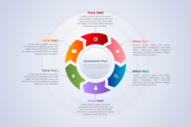 Vector gratuito infografía circular de scrum y datos circulares