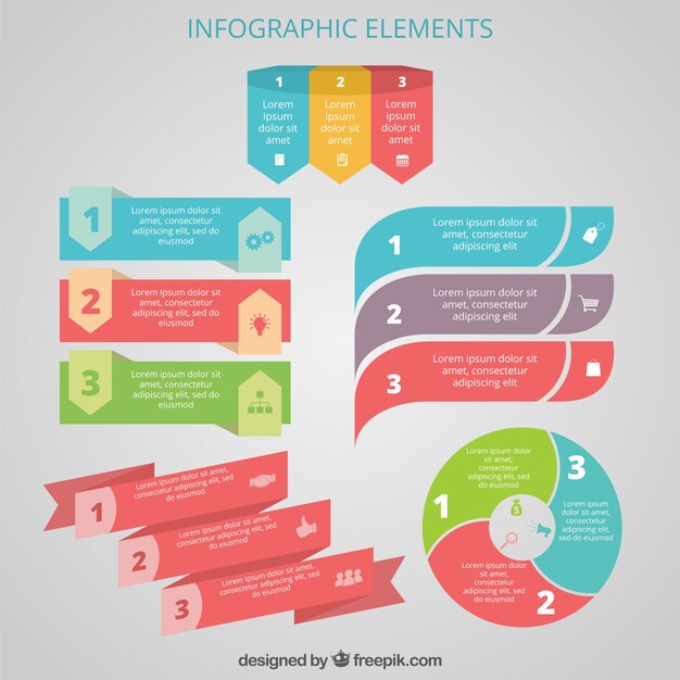 Infografía a color estilo retro
