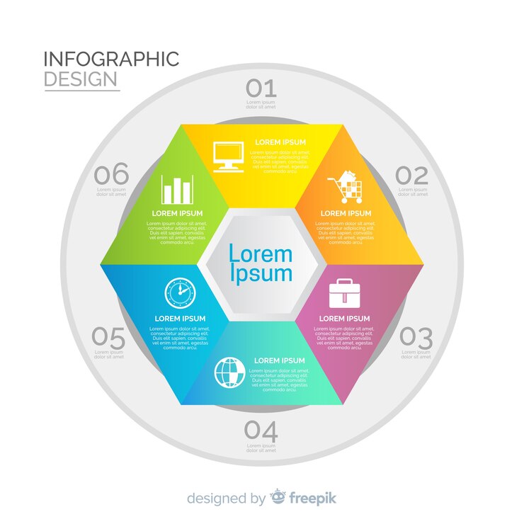 Vector gratuito infografía en colores degradados