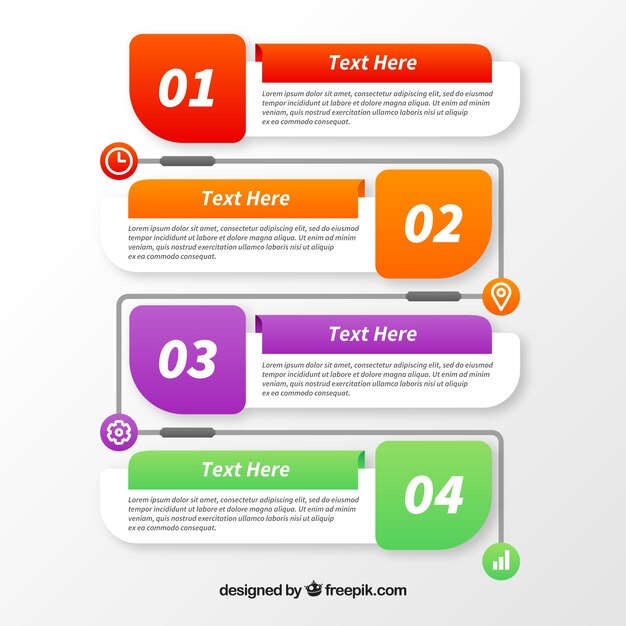 Infografía colorida con diseño plano