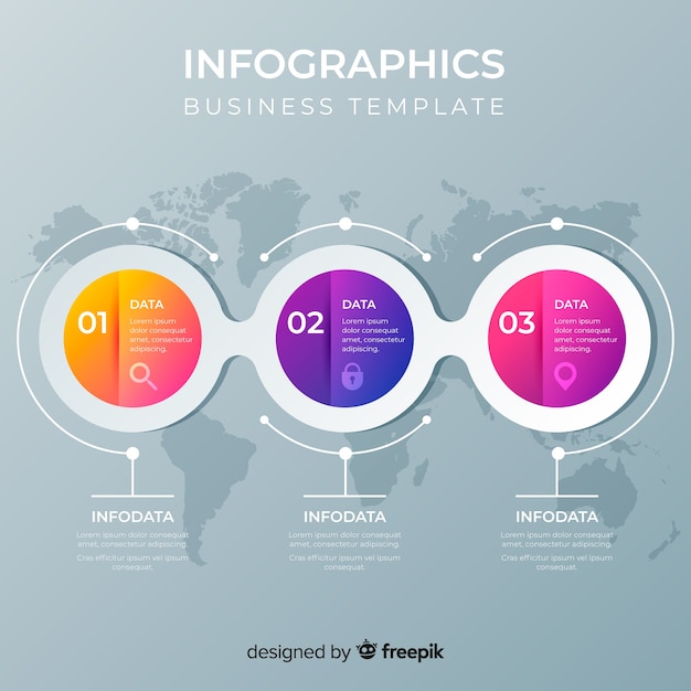 Infografía con degradado