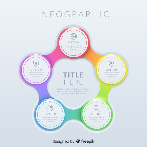 Infografia con degradado