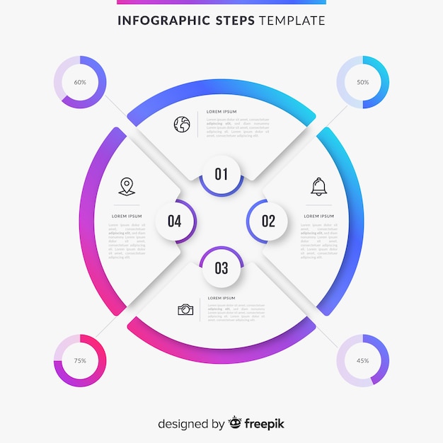 Infografia con degradado