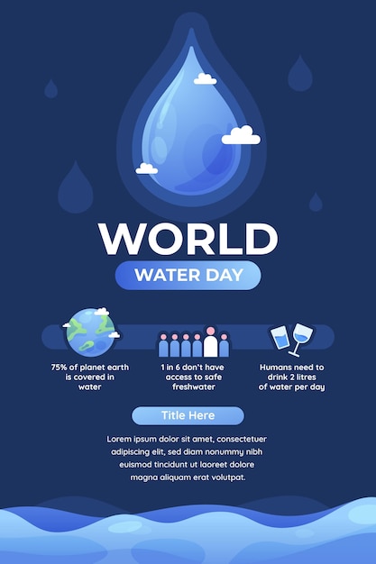 Vector gratuito infografía del día mundial del agua