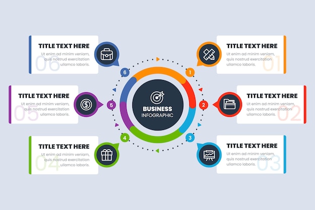 Vector gratuito infografía de diagrama circular plano