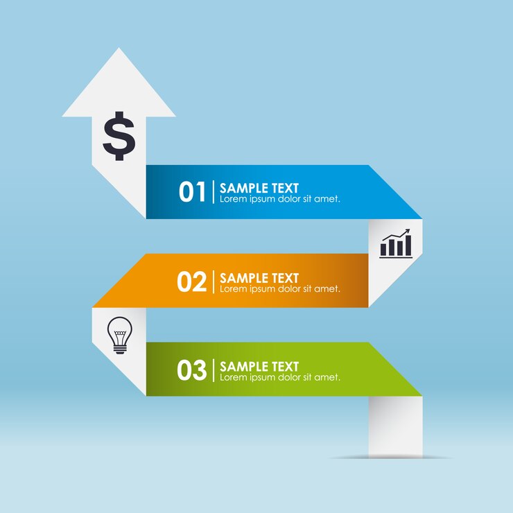 Vector gratuito infografía con diseño de flecha