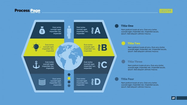 Infografía con diseño de globo terráqueo con opciones