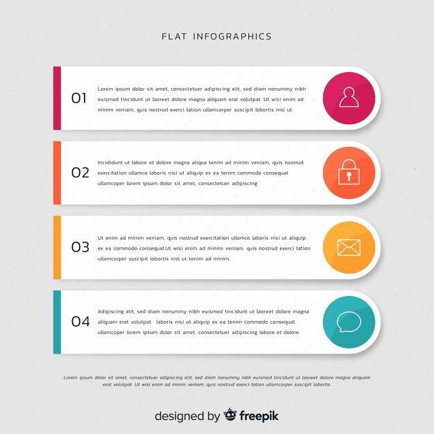 Infografía en diseño plano