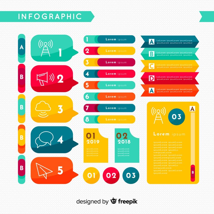 Vector gratuito infografía en diseño plano