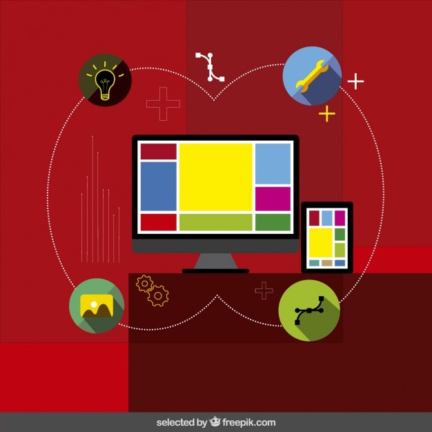 Vector gratuito infografía de diseño web