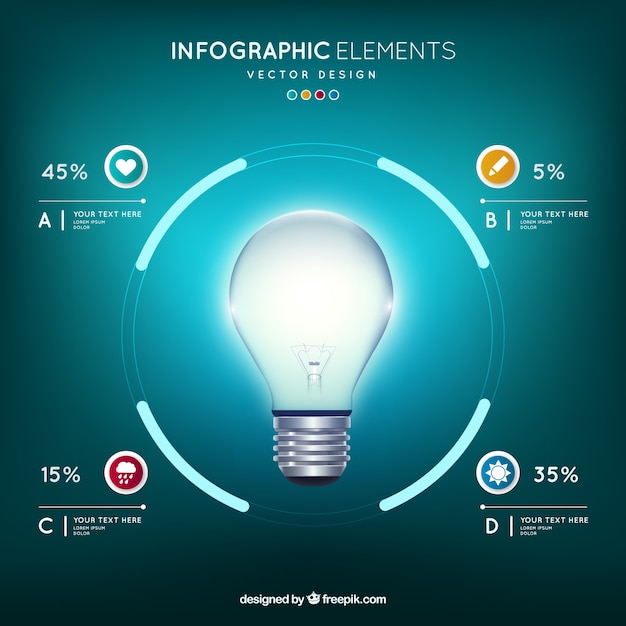 Infografía elegante de ahorro energético 