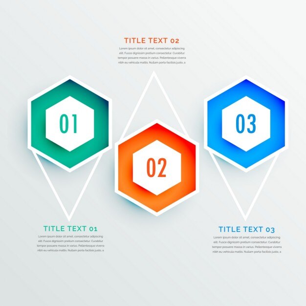 Infografía de elegante forma hexagonal 