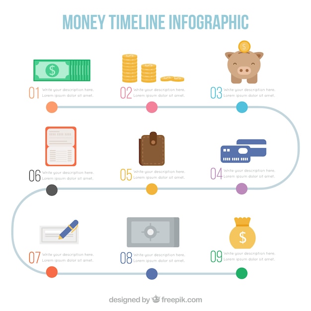 Vector gratuito infografía con elementos de negocios