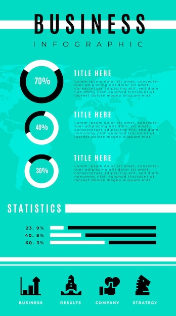 Vector gratuito infografía empresarial azul