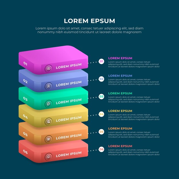 Infografía empresarial degradada
