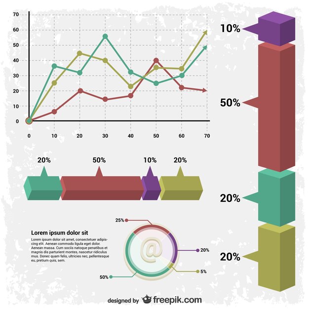 Infografía de estadísticas 3D