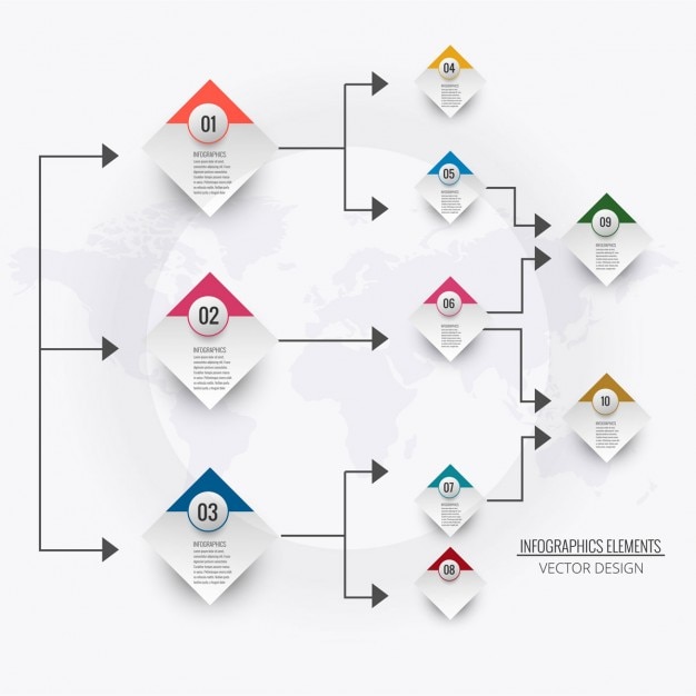 Vector gratuito infografía con flechas