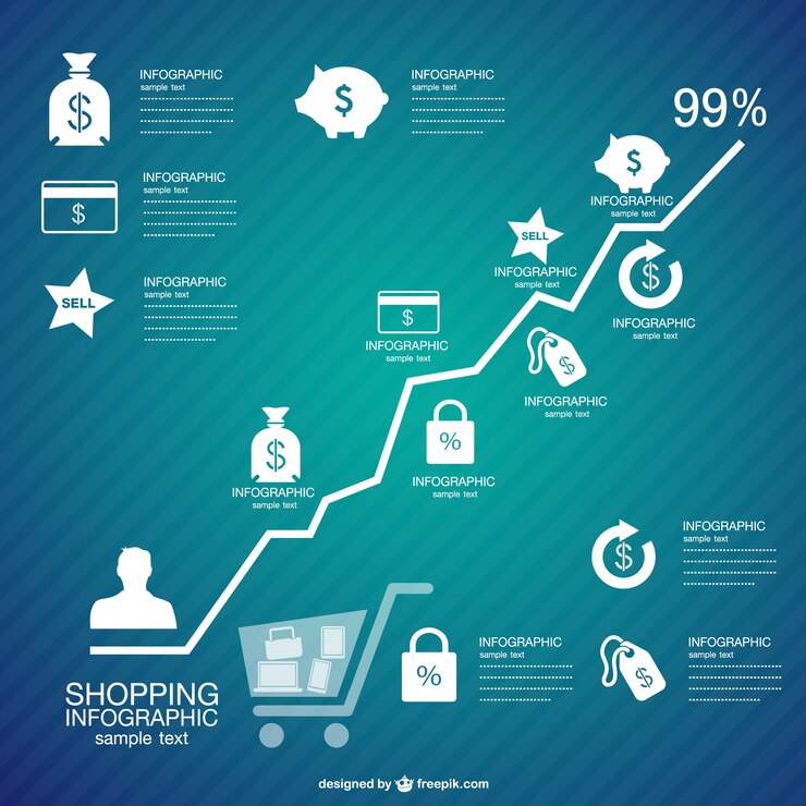 Vector gratuito infografía con formas geométricas