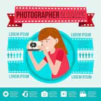 Vector gratuito infografía de fotógrafo