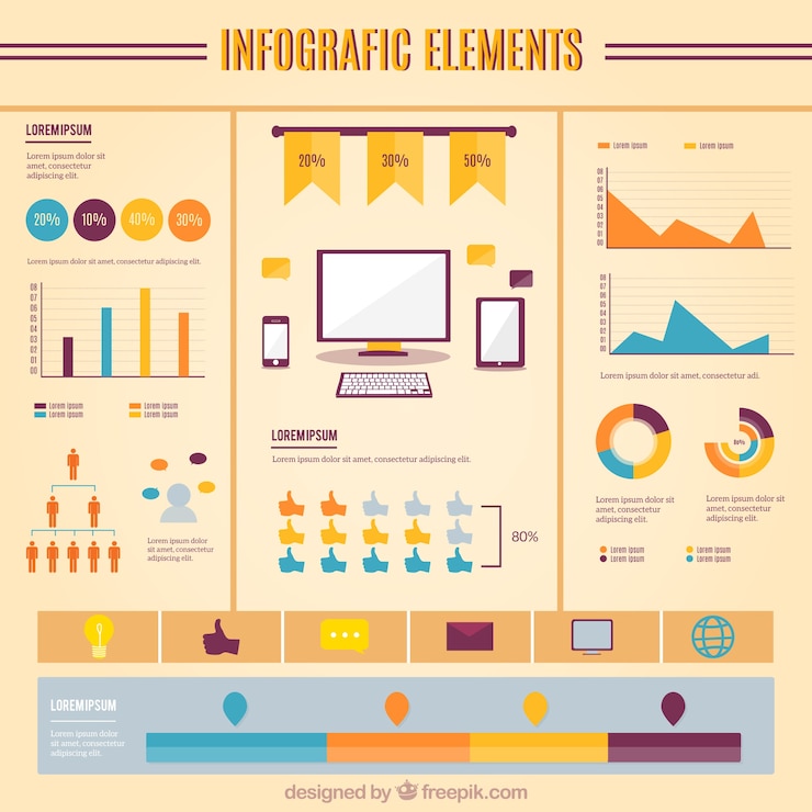 Vector gratuito infografía gadget