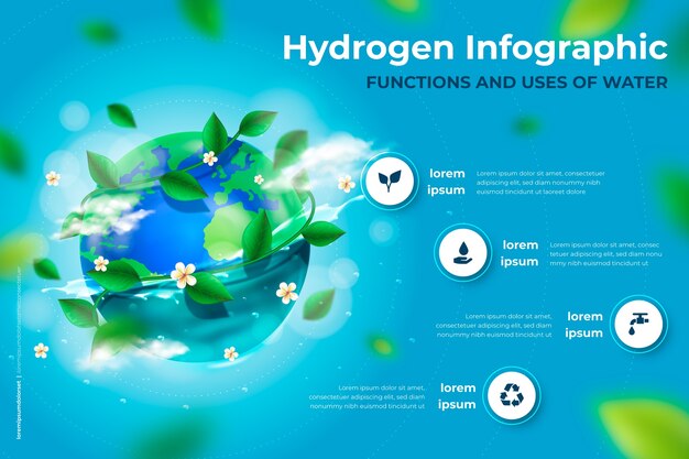 infografía de gradiente de hidrógeno