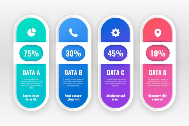 Infografía de gradiente