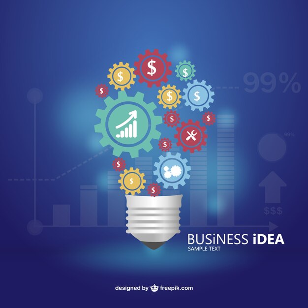 Infografía ideas de negocios con iconos