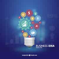Vector gratuito infografía ideas de negocios con iconos