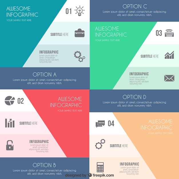 Vector gratuito infografía impresionante