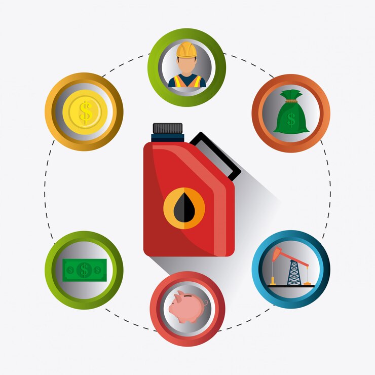 Vector gratuito infografía industrial del petróleo y el petróleo