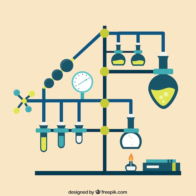 Vector gratuito infografía de laboratorio de química