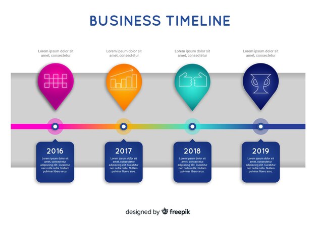 Infografía de línea de tiempo