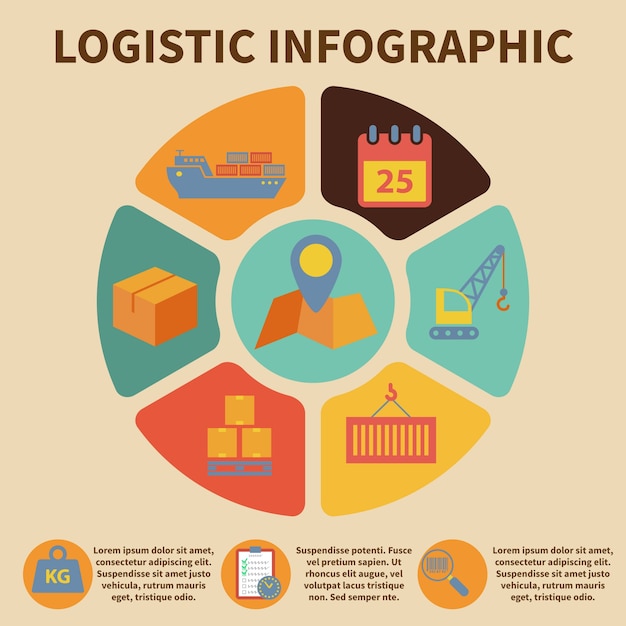 Vector gratuito infografía de logística