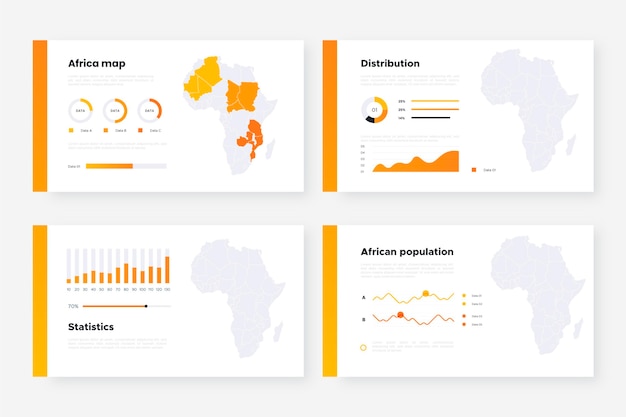 Vector gratuito infografía de mapa de áfrica