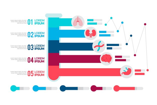 Infografía médica degradada