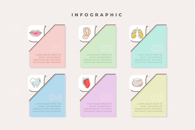 Infografía médica lineal