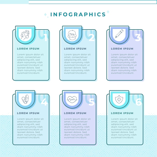 Infografía médica lineal