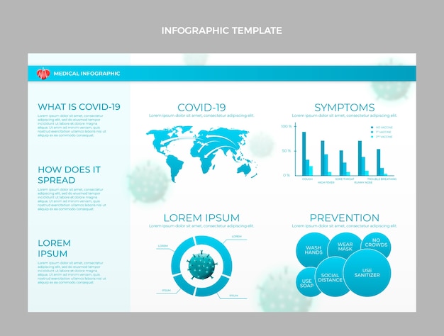 Vector gratuito infografía médica realista