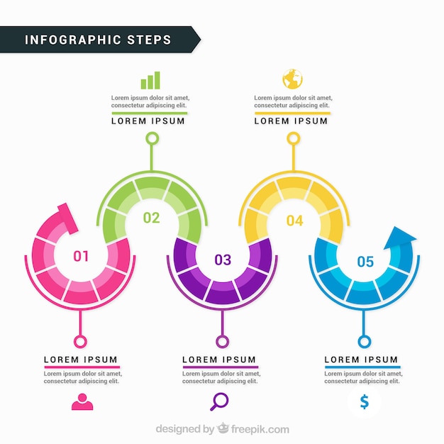 Infografía moderna con estilo elegante