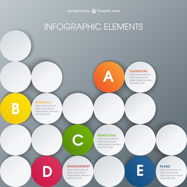 Vector gratuito infografía de negocios con círculos